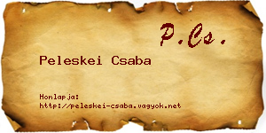 Peleskei Csaba névjegykártya
